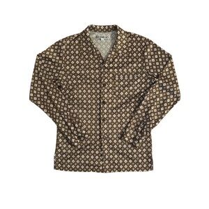 Sünde Y2K Brown Geometric Patterned Shirt
